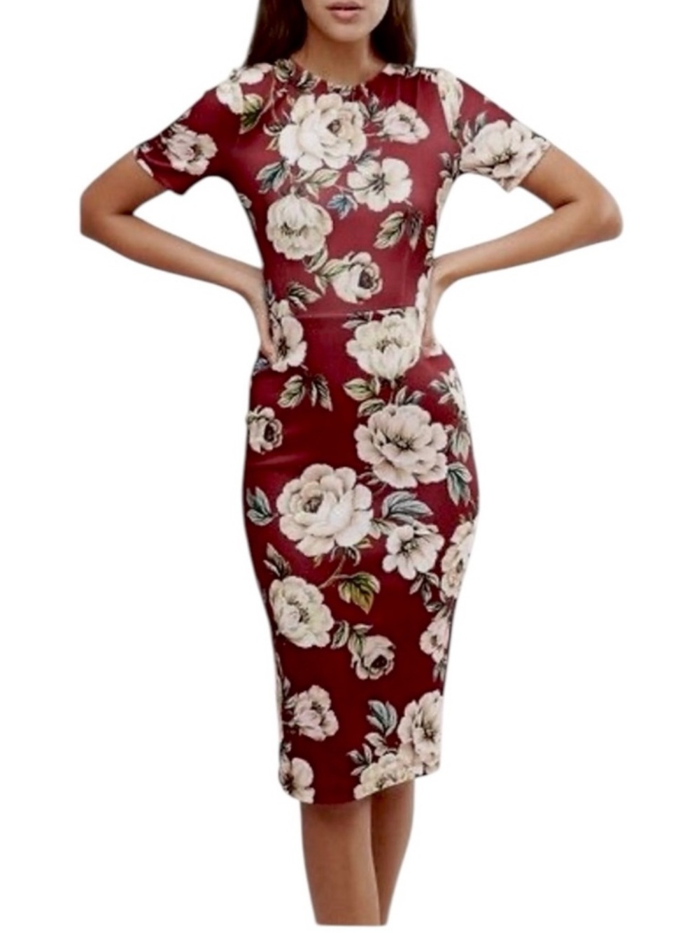 Asos Floral Pencil MIDI Dress Cottagecore